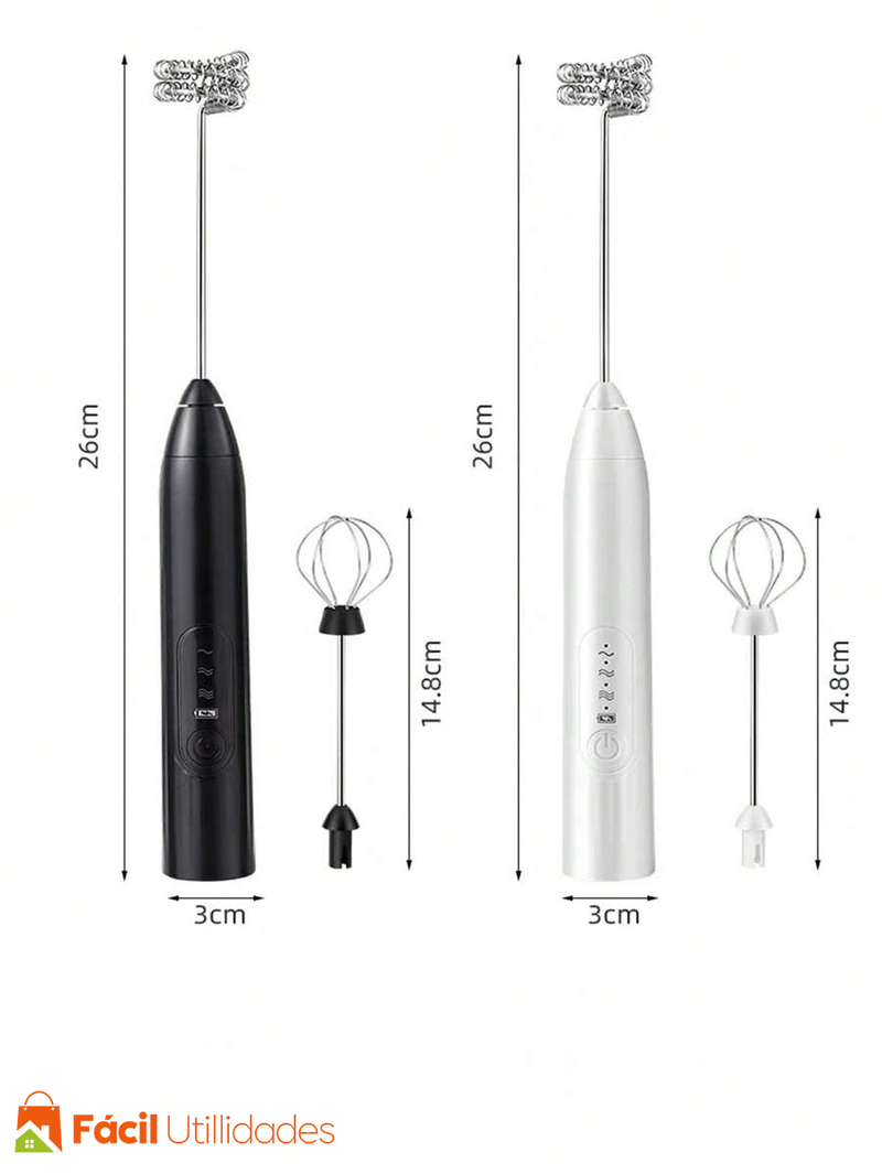 Misturador Elétrico 2 em 1 Recarregável